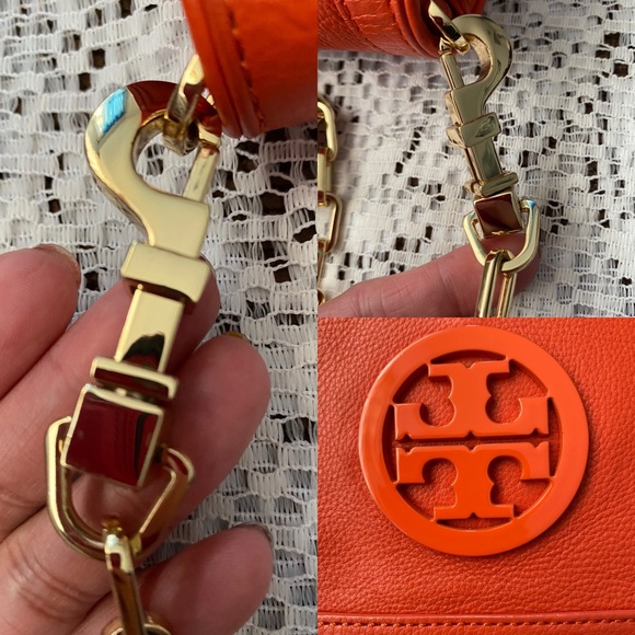 AUTHENTIC TORY BURCH LEATHER CROSSBODY SLING - Picture 10 of 16